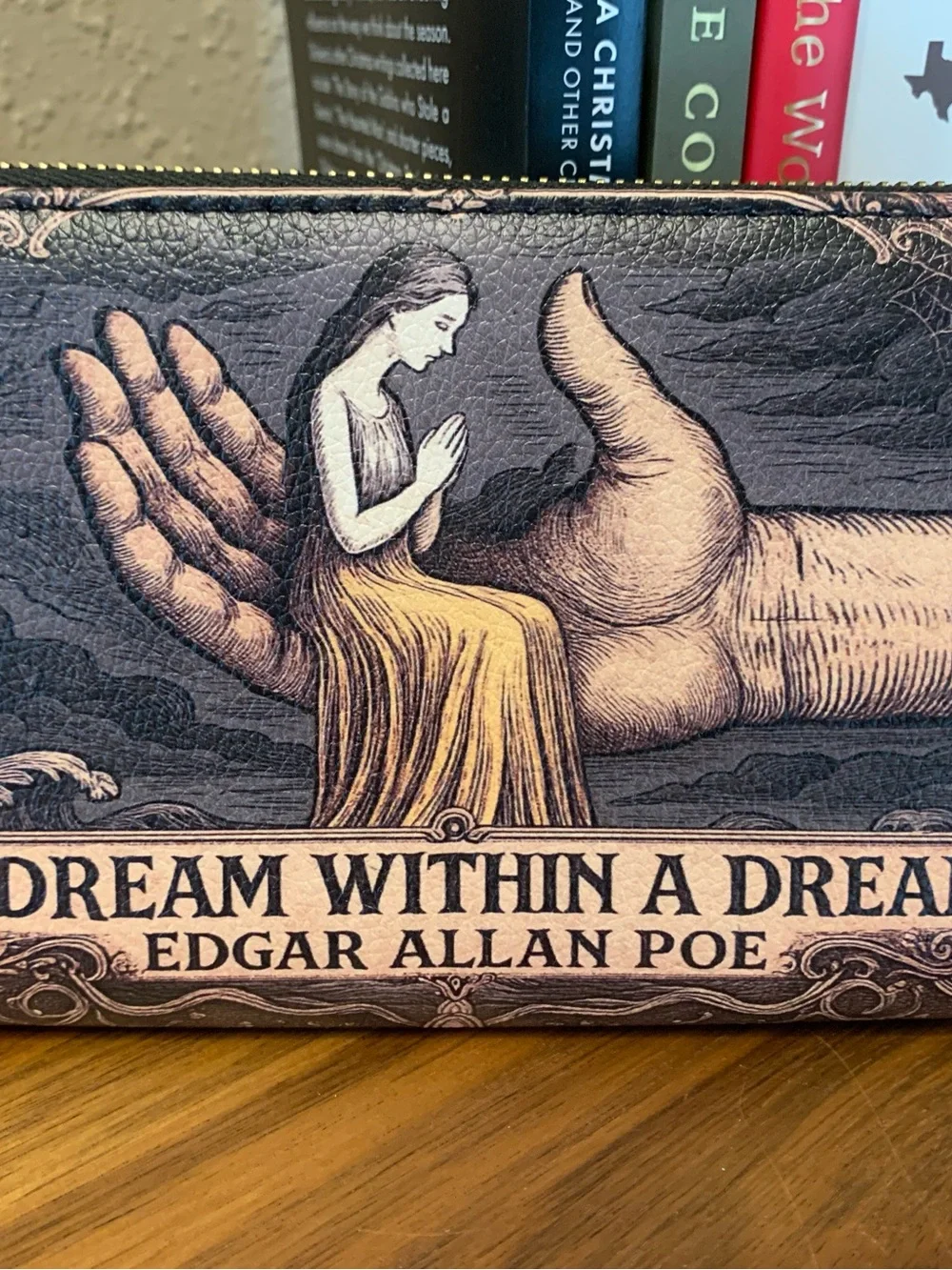 Edgar Allan Poe 'A Dream Within a Dream'  Accordian Wallet